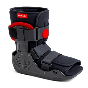 Black and Red Orthopedic Boot